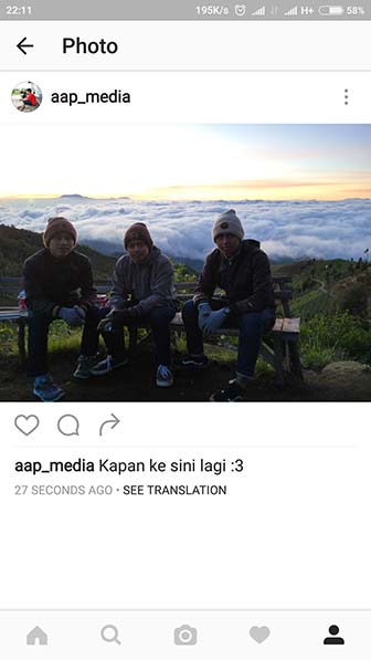 berhasil upload foto instagram pakai PC laptop