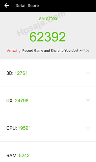 skor antutu Samsung Galaxy C7