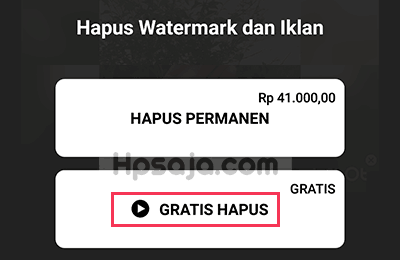 Langkah ke 2 untuk menghilangkan watermark inshot