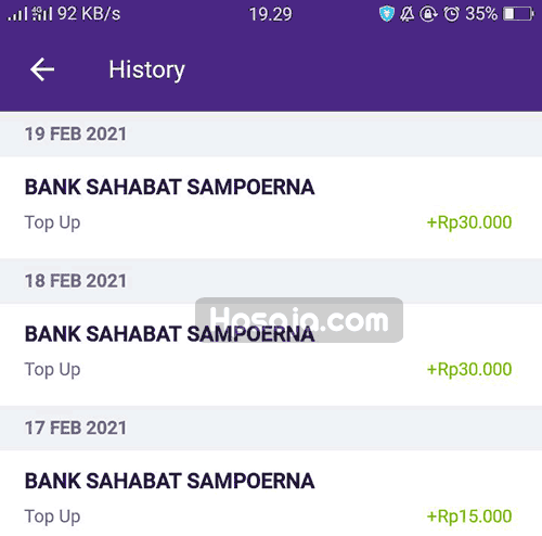 History penarikan snack video ke OVO