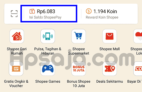 Top Up Sopeepay lewat DANA 1