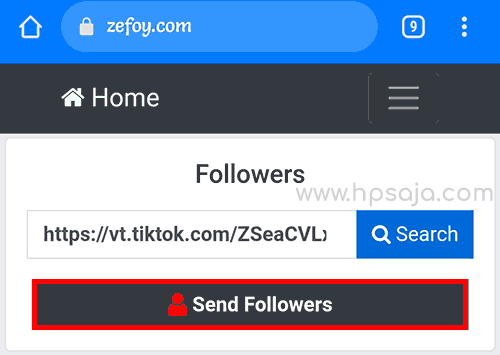 gambar 6 untuk menambah follower tiktok di zefoy com
