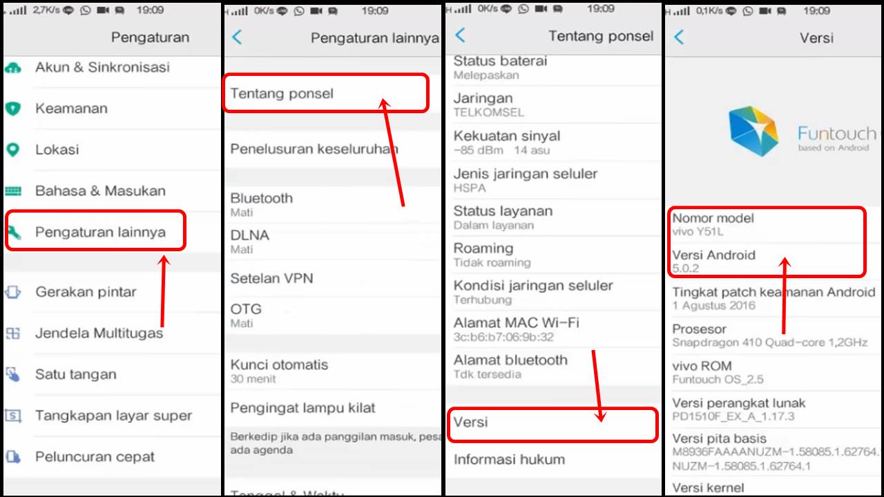 cara cek tipe hp vivo dengan kode