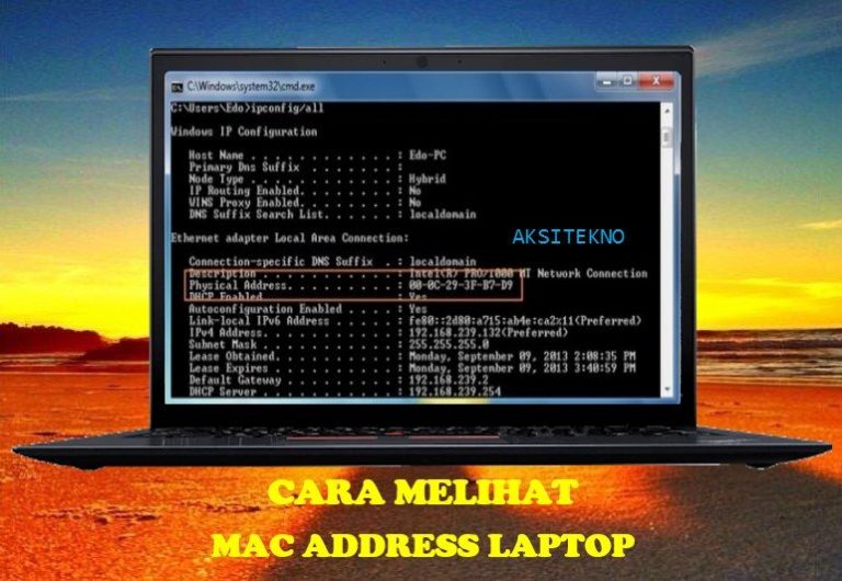 cara liat mac address laptop terbaru
