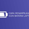 cara menampilkan icon baterai di laptop