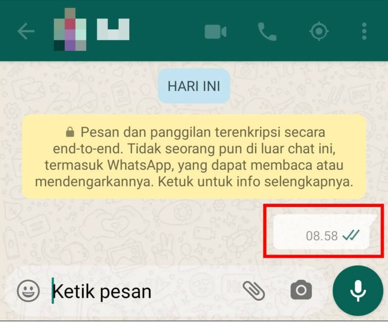 mengirim pesan kosong tanpa lewat