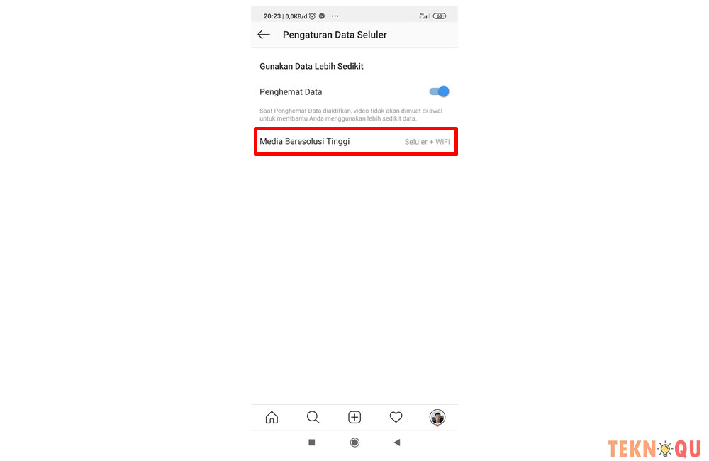 cara setting kualitas unggahan di instagram terbaru