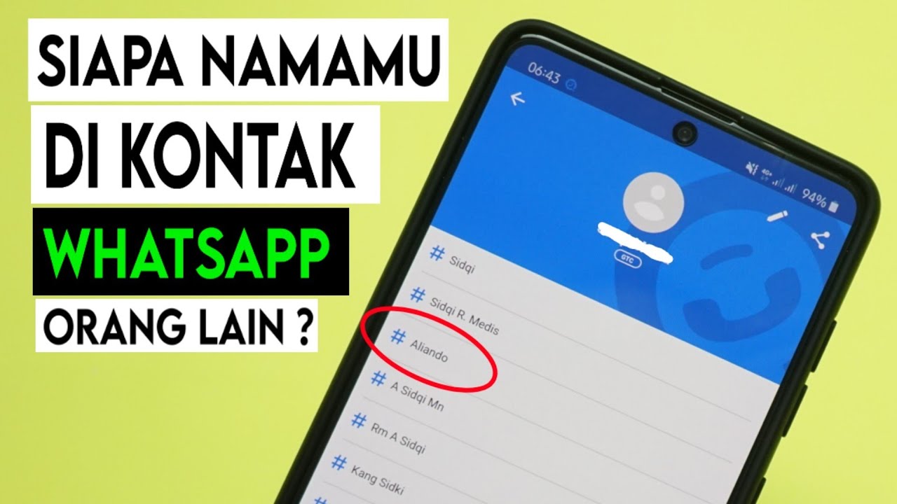 cara mengetahui nama kontak kita di hp teman