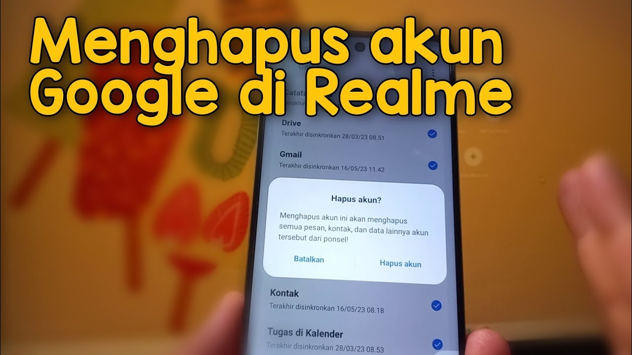 cara menghapus akun google di hp realme terbaru