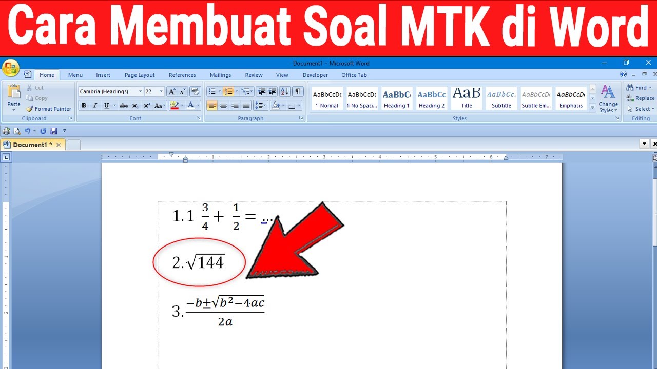 menulis matematika cara