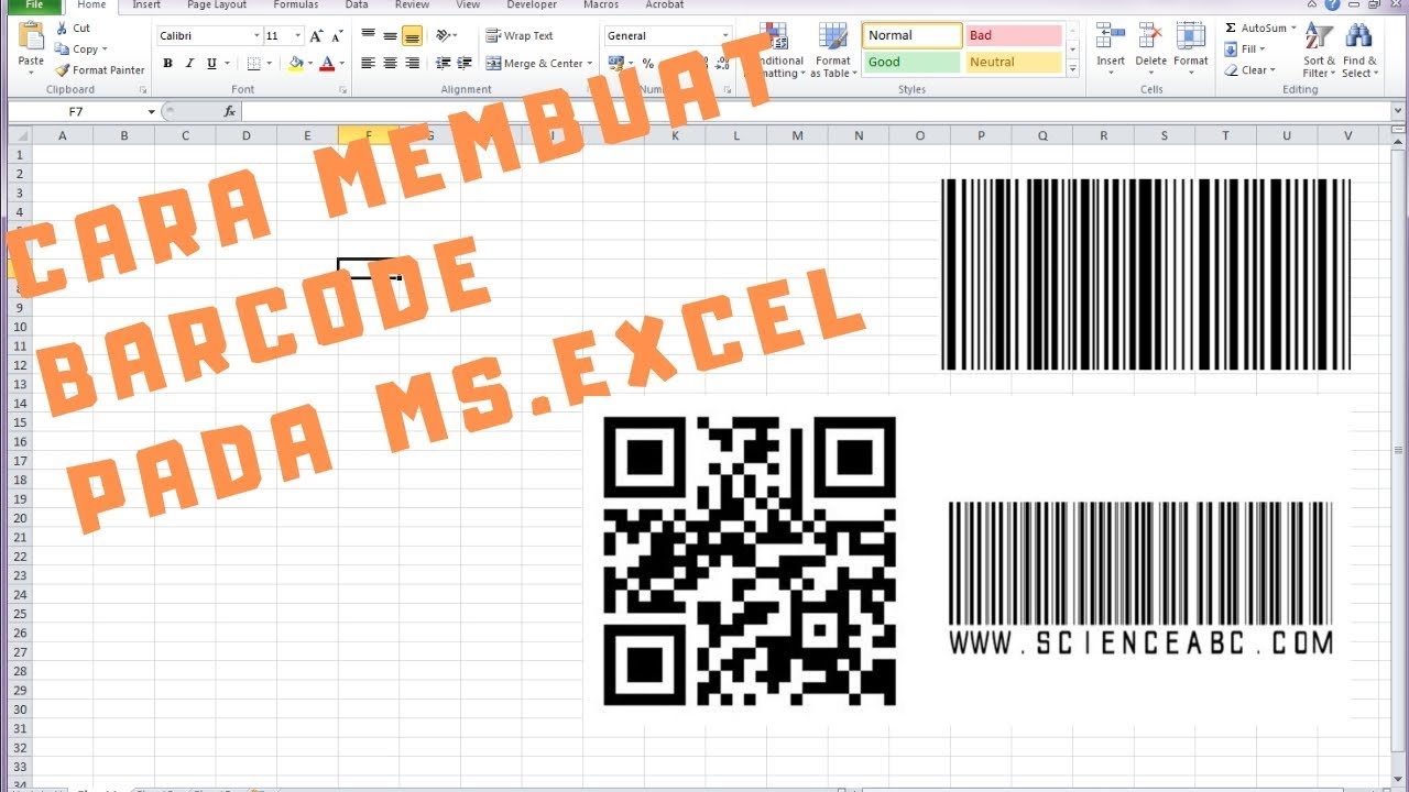 barcode excel