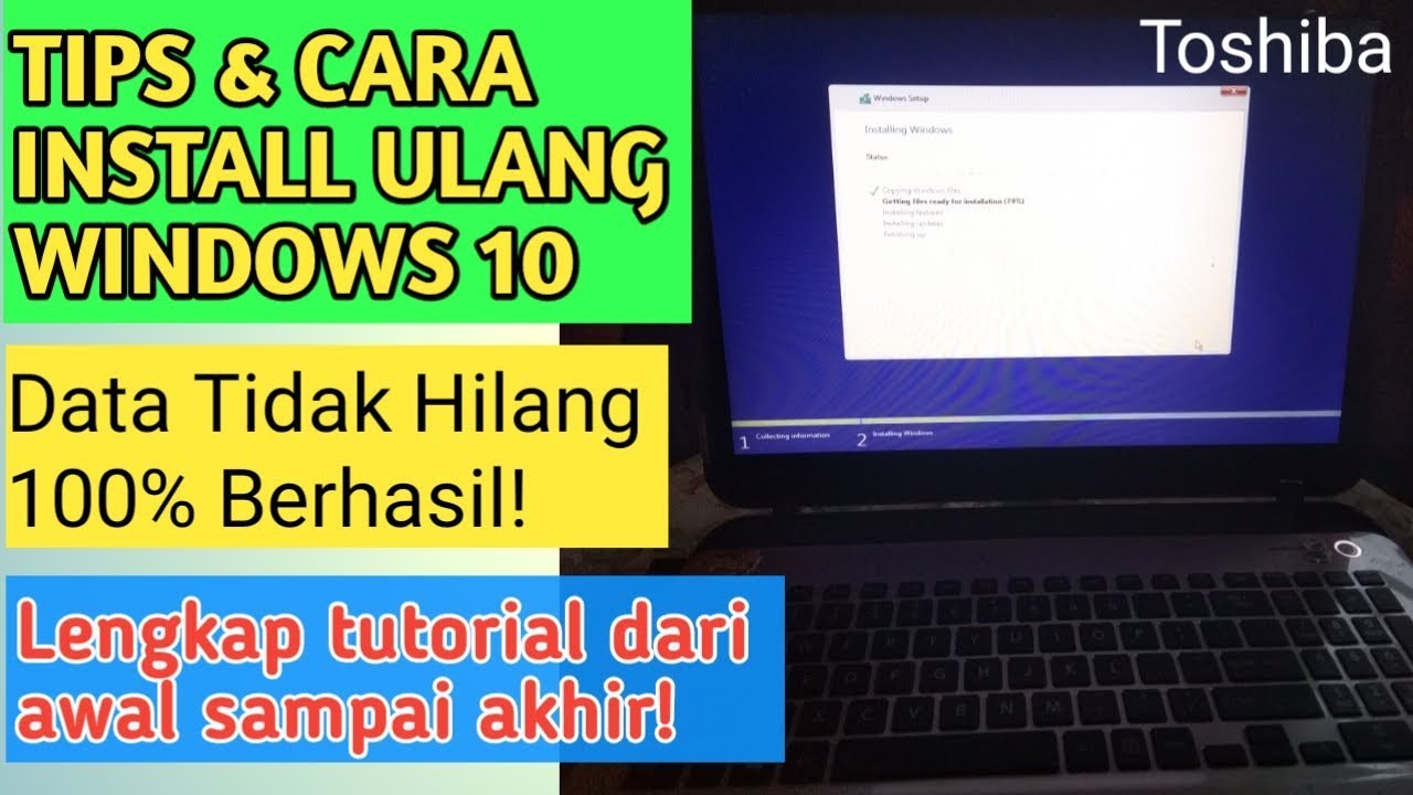 cara instal ulang laptop windows 10